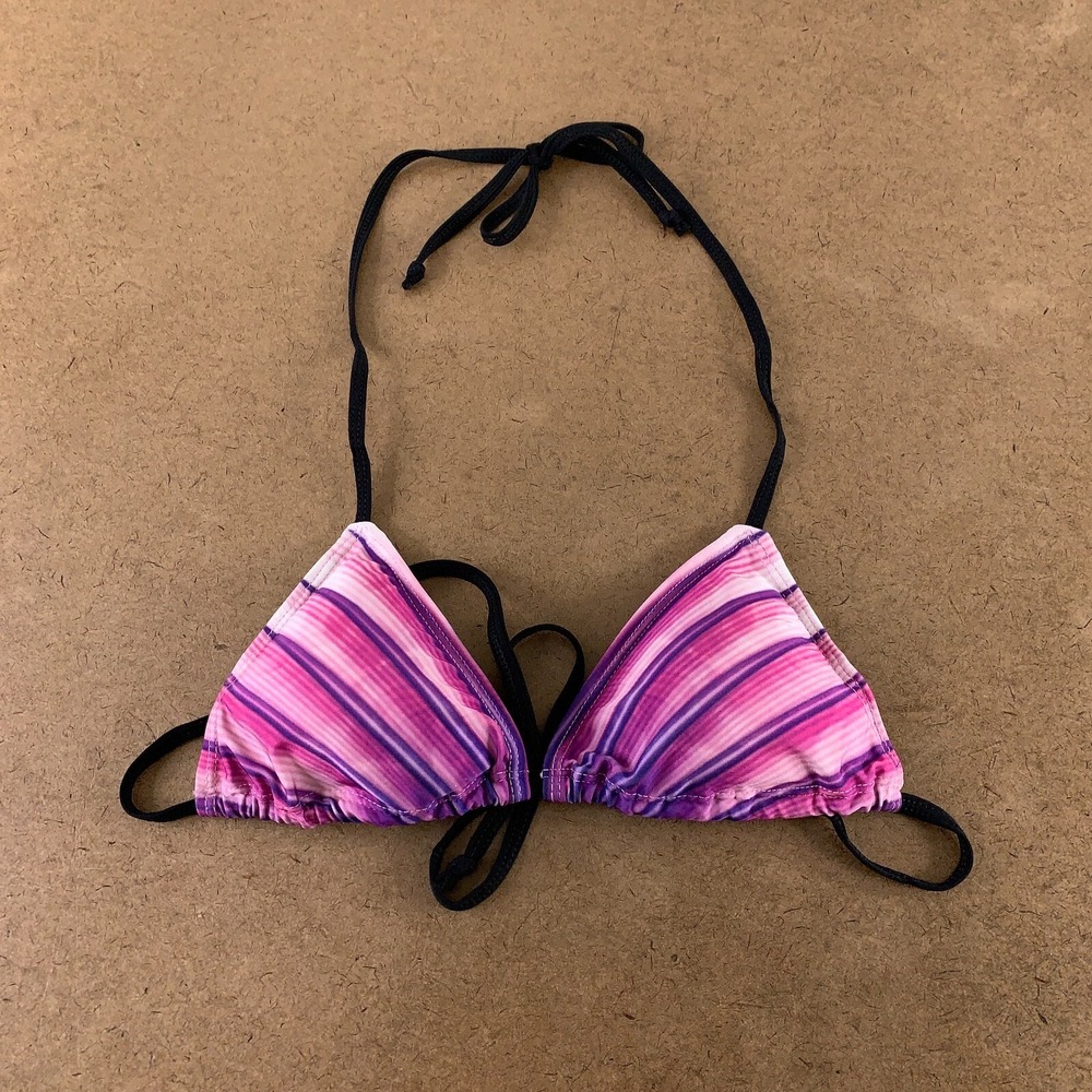 FinFun Mermaidens Women's Size XS Asian Magenta Fluke Triangle Bikini Top New